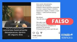 É falso que dieta alcalina e vitamina C injetável sejam capazes de eliminar câncer