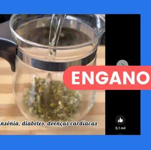 Chá de camomila com limão e mel não é remédio contra diabetes ou doenças do coração